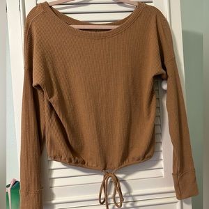 Small Abercrombie & Fitch Brown Thermal Top